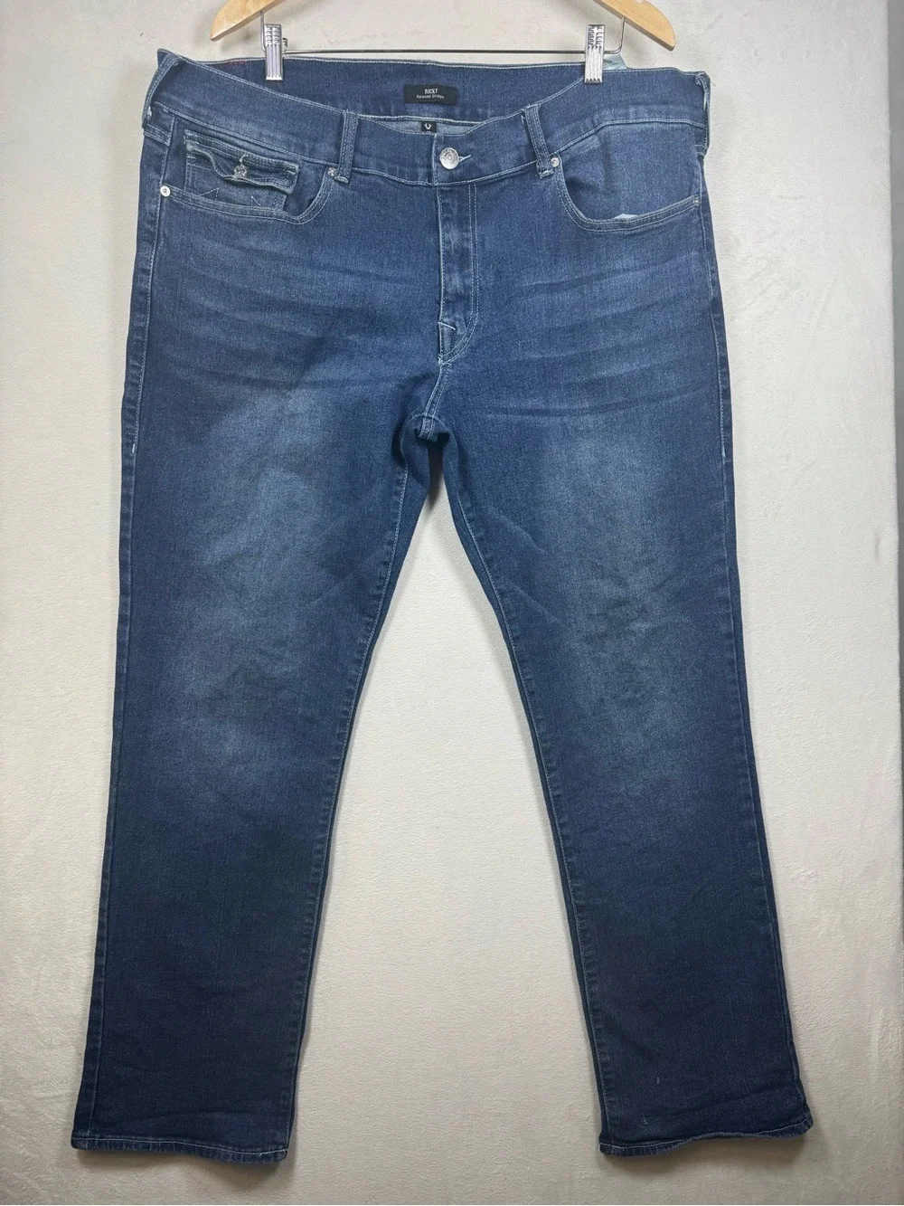 True Religion Men's Ricky Relax Straight Jeans - Dark Blue Wash size 40